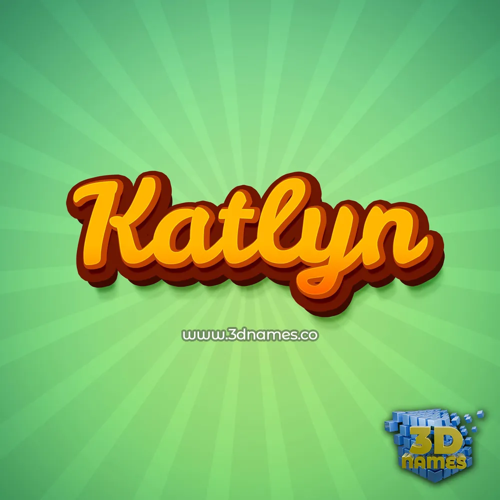 katlyn in Green Rays style - 3D name wallpaper