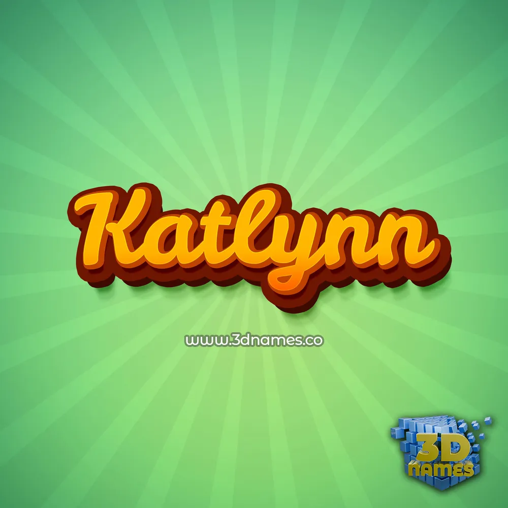 katlynn in Green Rays style - 3D name wallpaper