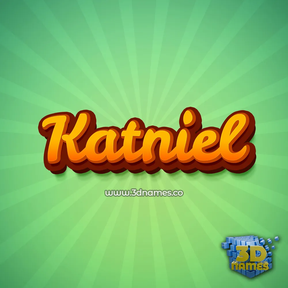 katniel in Green Rays style - 3D name wallpaper