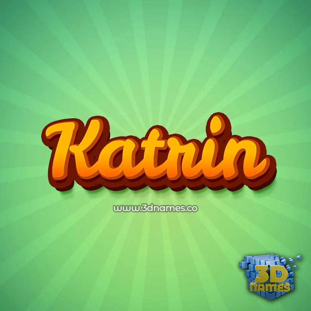 katrin in Green Rays style - 3D name wallpaper