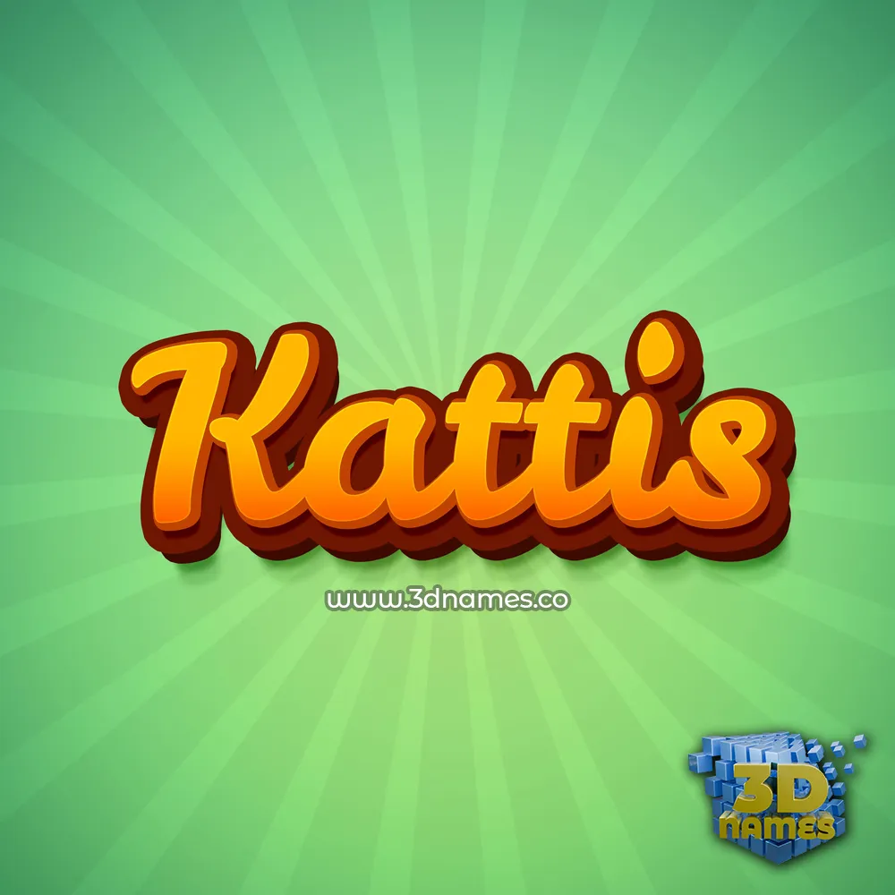 kattis in Green Rays style - 3D name wallpaper