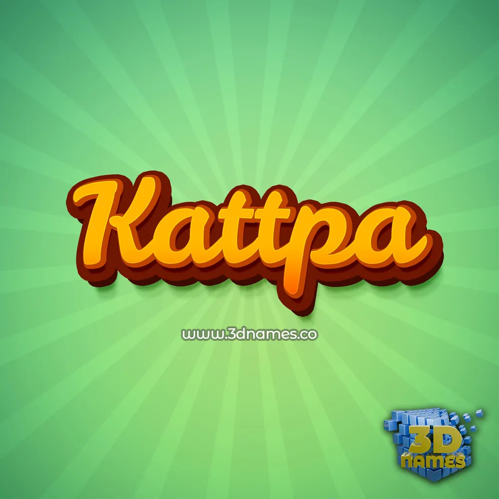 kattpa in Green Rays style - 3D name wallpaper