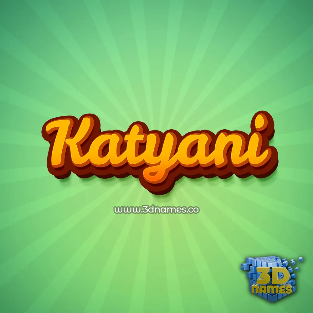 katyani in Green Rays style - 3D name wallpaper