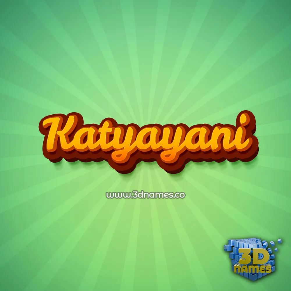 katyayani in Green Rays style - 3D name wallpaper
