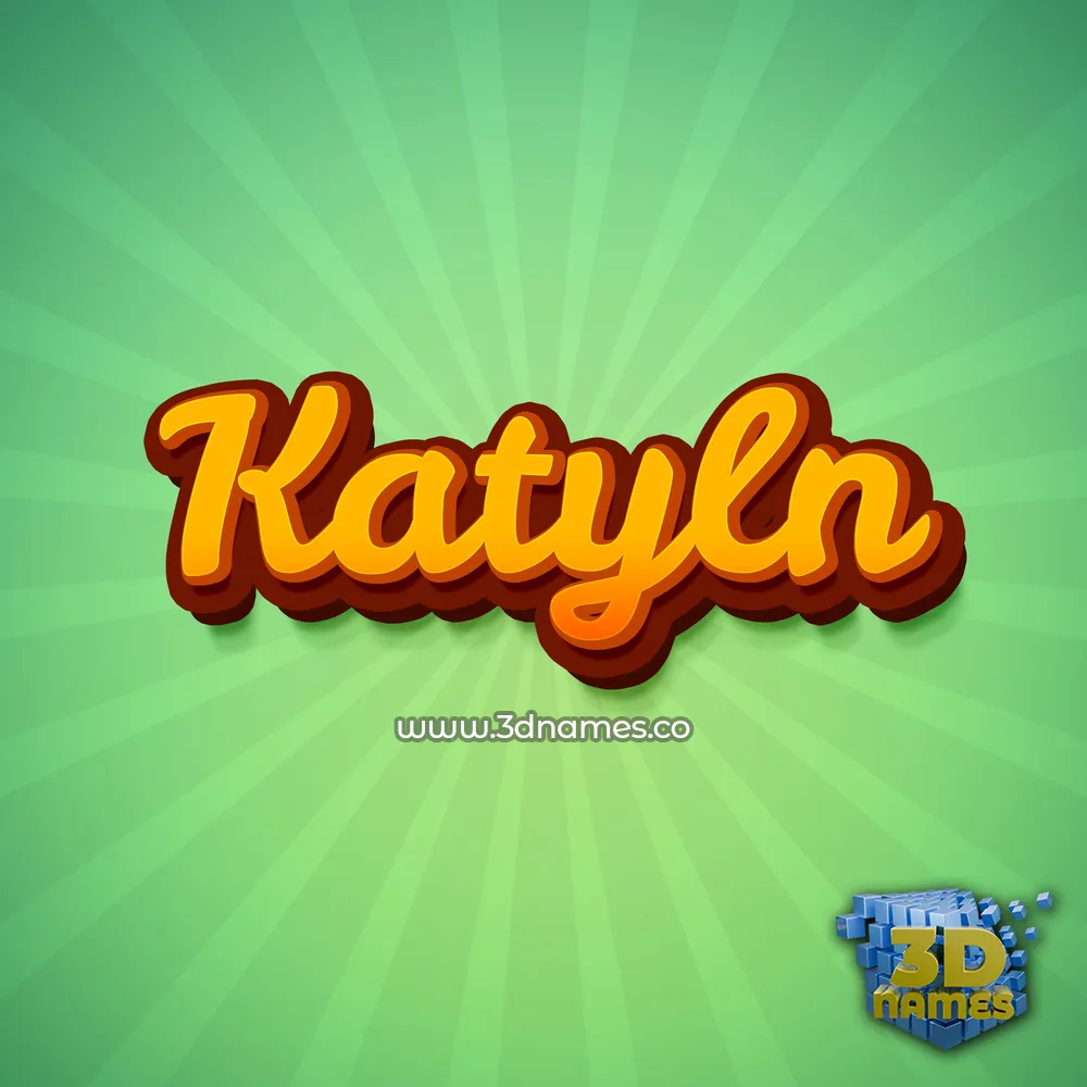 katyln in Green Rays style - 3D name wallpaper
