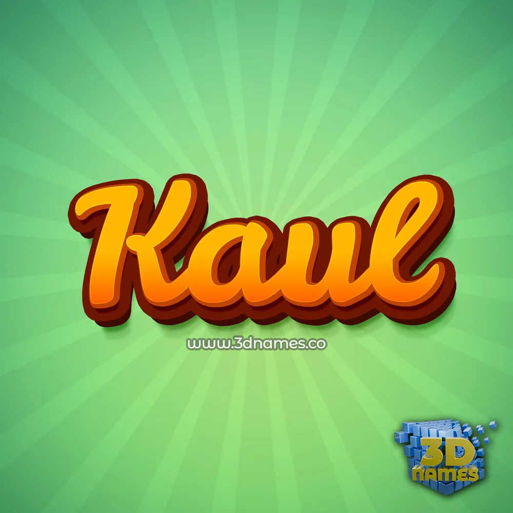 kaul in Green Rays style - 3D name wallpaper