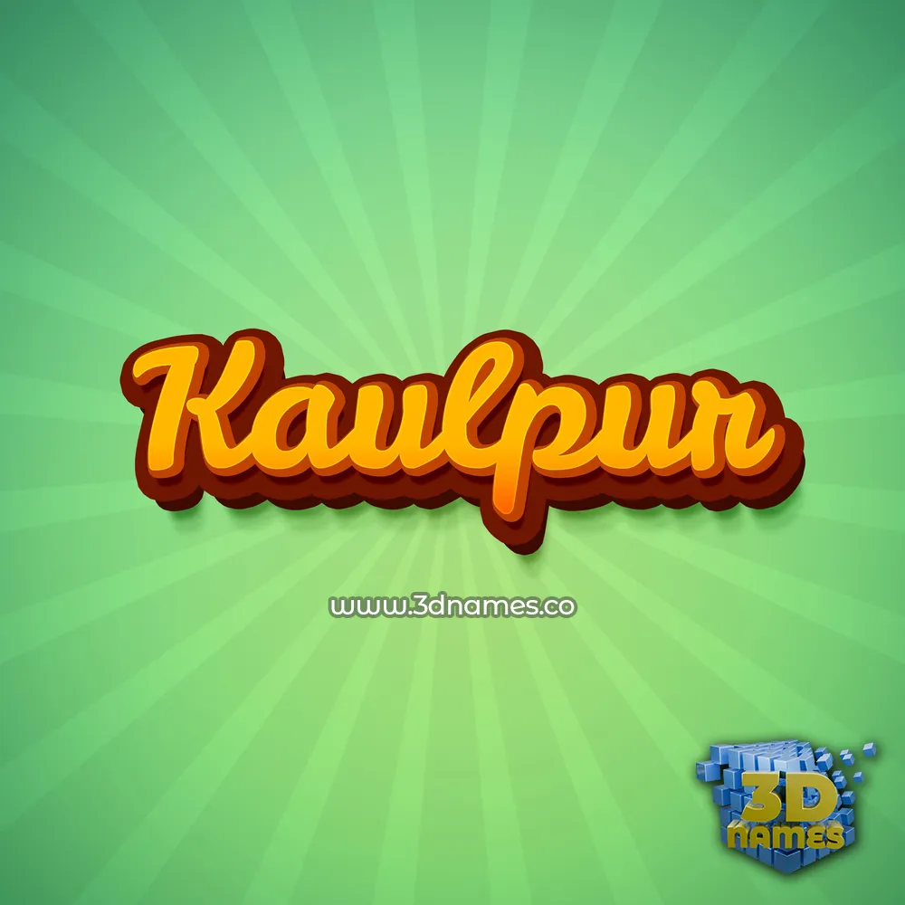 kaulpur in Green Rays style - 3D name wallpaper