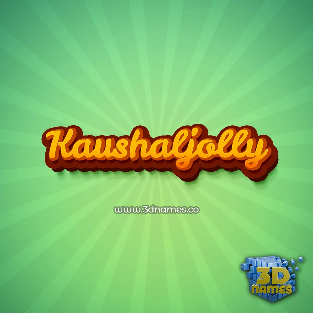 kaushaljolly in Green Rays style - 3D name wallpaper