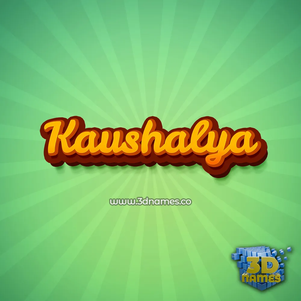 kaushalya in Green Rays style - 3D name wallpaper
