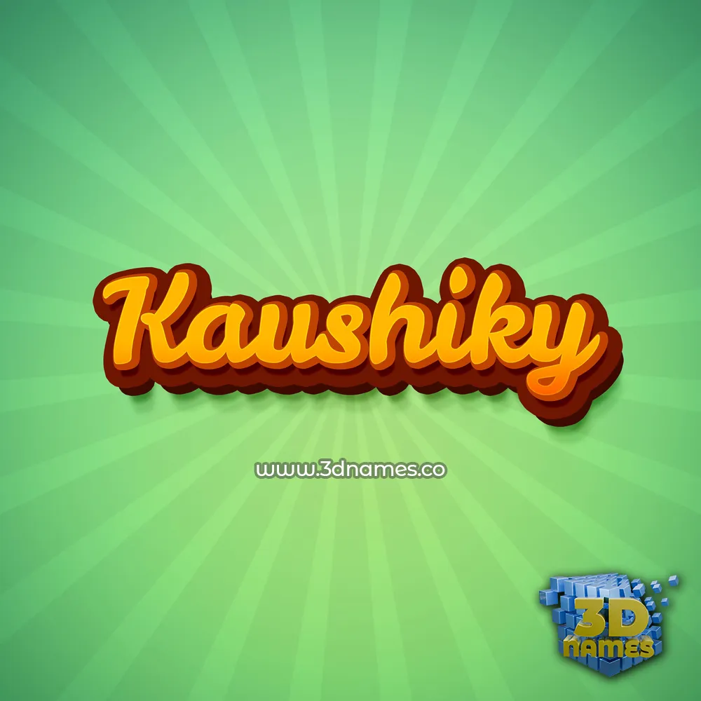kaushiky in Green Rays style - 3D name wallpaper