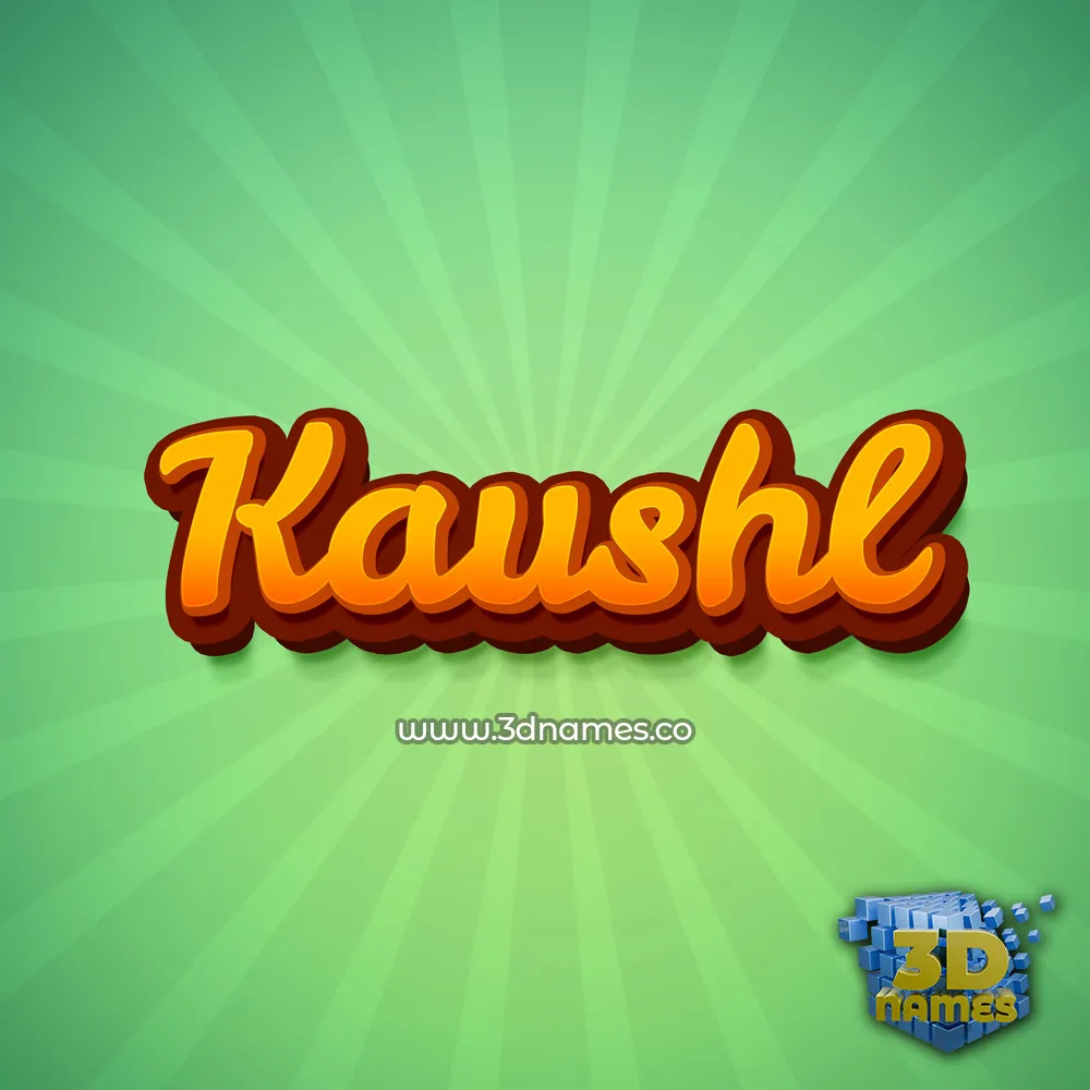kaushl in Green Rays style - 3D name wallpaper