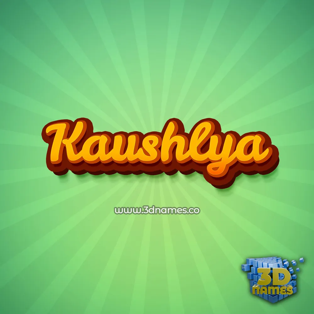 kaushlya in Green Rays style - 3D name wallpaper