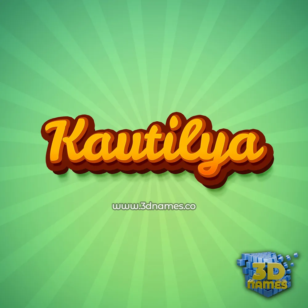 kautilya in Green Rays style - 3D name wallpaper