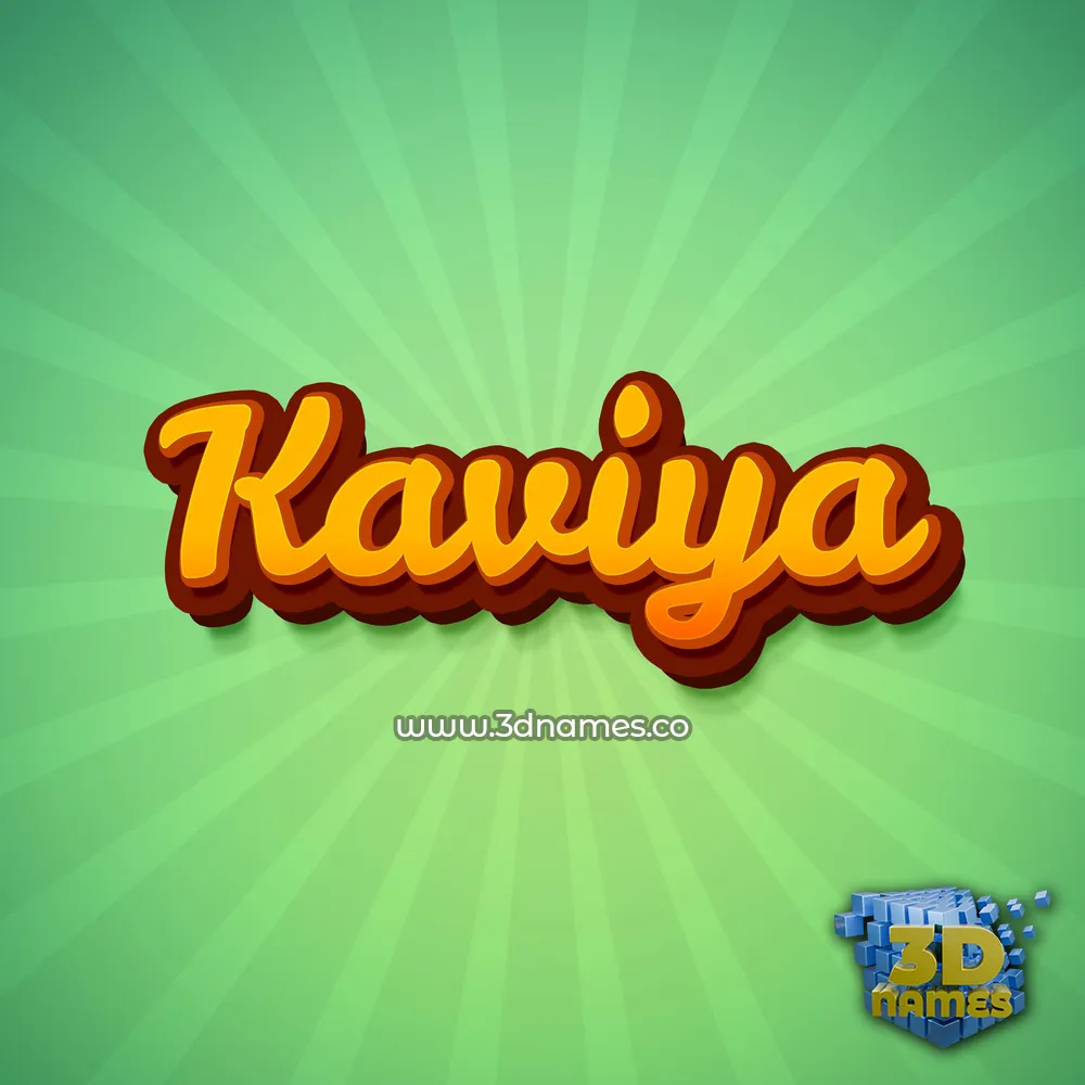 kaviya in Green Rays style - 3D name wallpaper