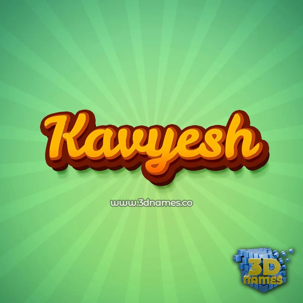 kavyesh in Green Rays style - 3D name wallpaper