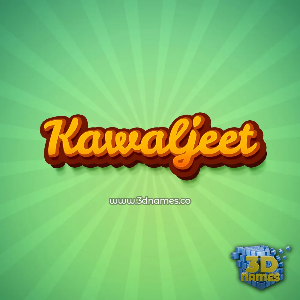 kawaljeet in Green Rays style - 3D name wallpaper