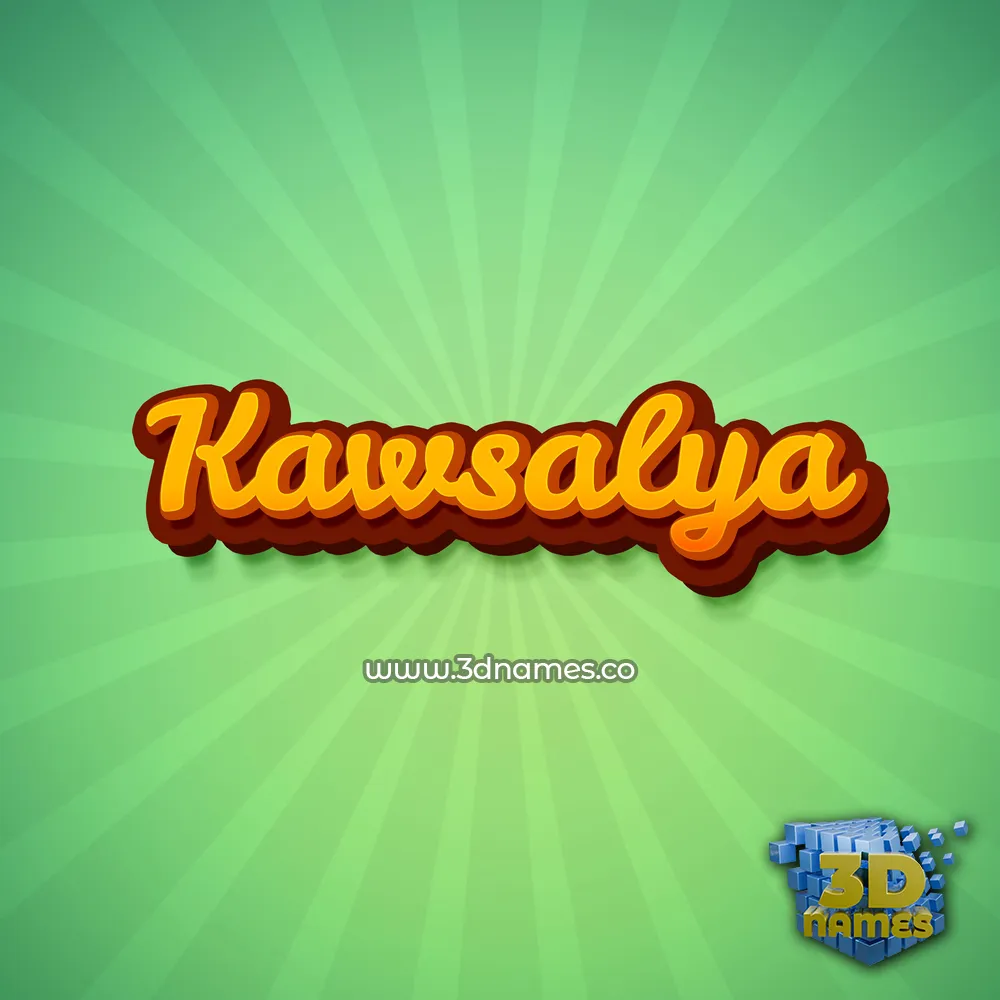 kawsalya in Green Rays style - 3D name wallpaper