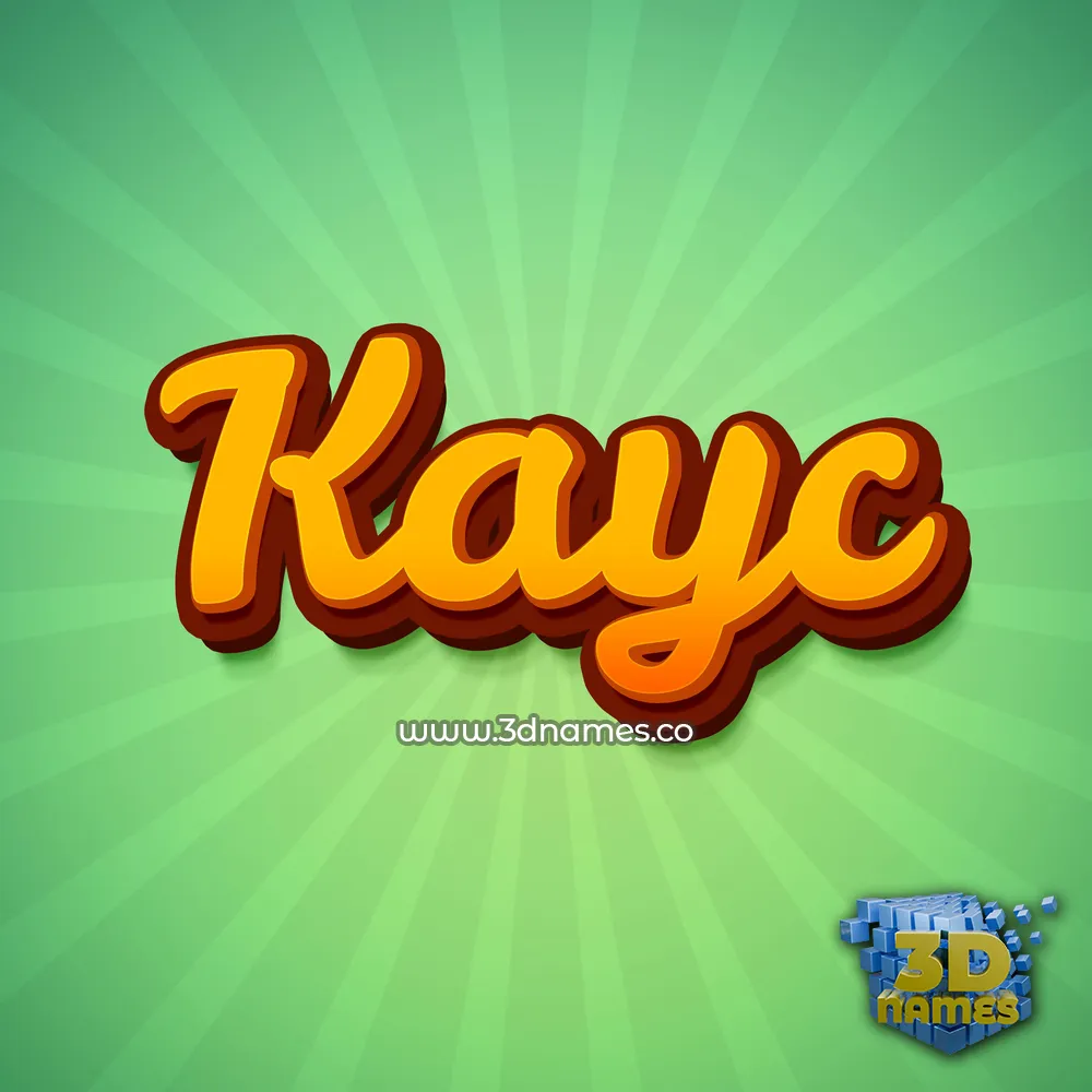 kayc in Green Rays style - 3D name wallpaper