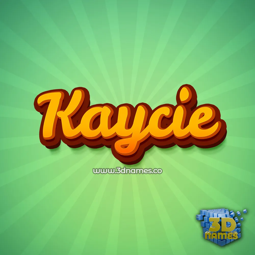 kaycie in Green Rays style - 3D name wallpaper