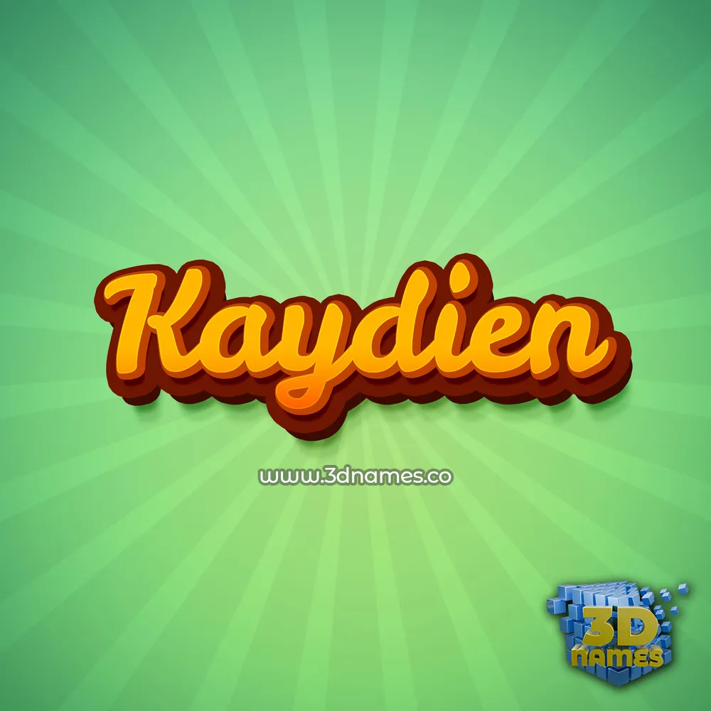 kaydien in Green Rays style - 3D name wallpaper