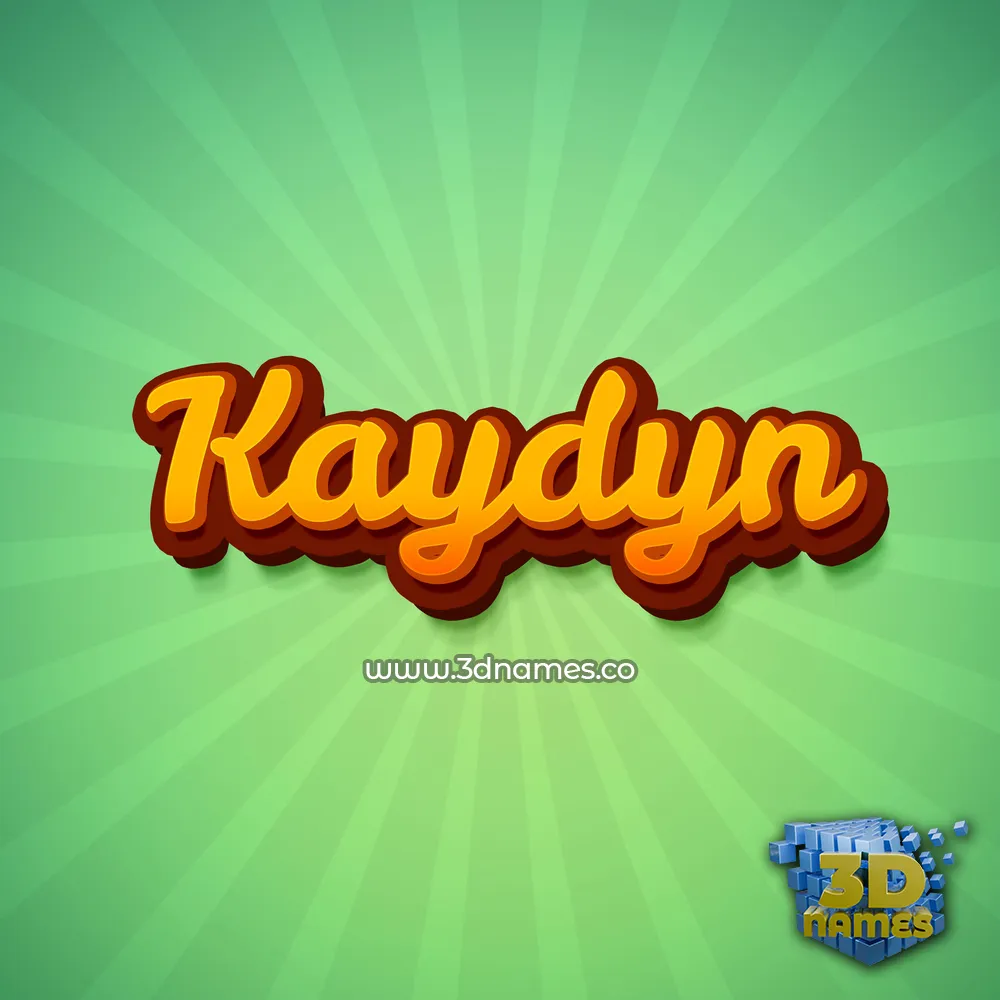 kaydyn in Green Rays style - 3D name wallpaper