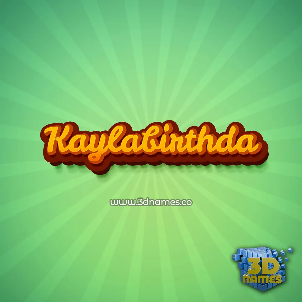 kaylabirthda in Green Rays style - 3D name wallpaper