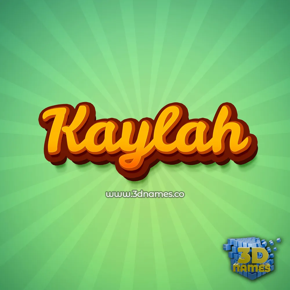 kaylah in Green Rays style - 3D name wallpaper