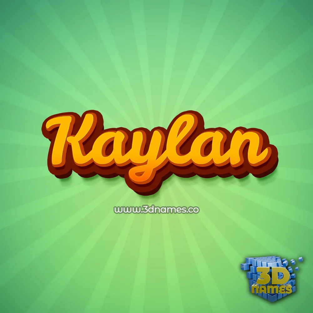kaylan in Green Rays style - 3D name wallpaper
