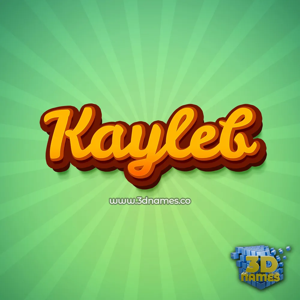 kayleb in Green Rays style - 3D name wallpaper