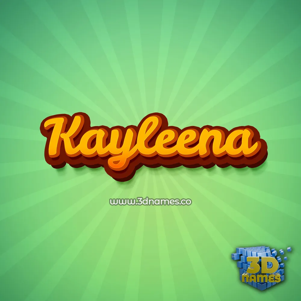 kayleena in Green Rays style - 3D name wallpaper