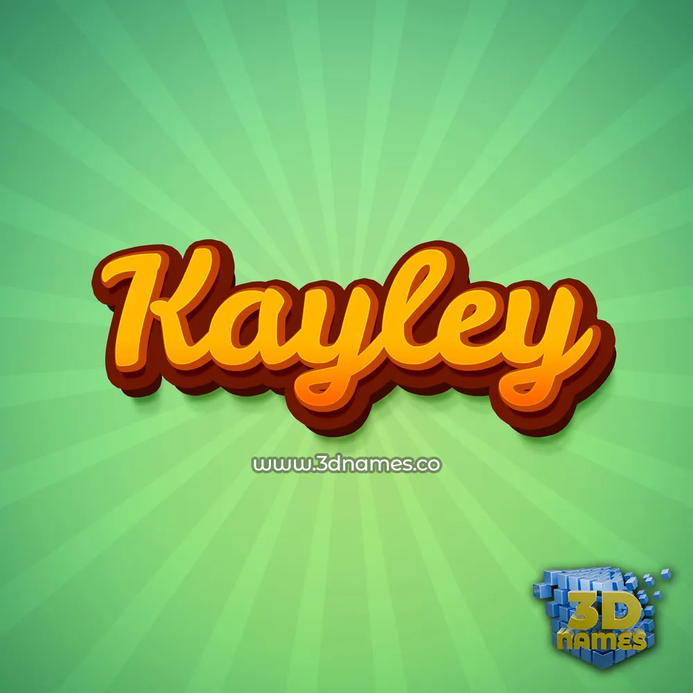 kayley in Green Rays style - 3D name wallpaper