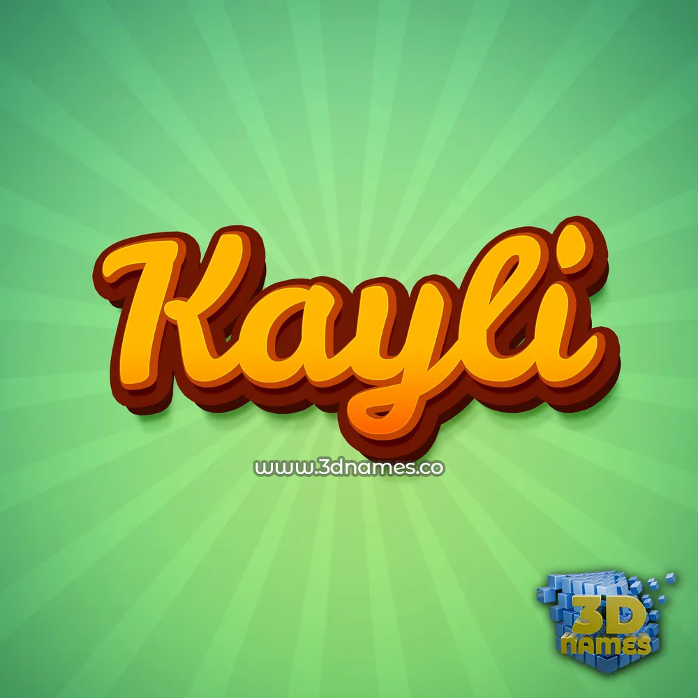 kayli in Green Rays style - 3D name wallpaper