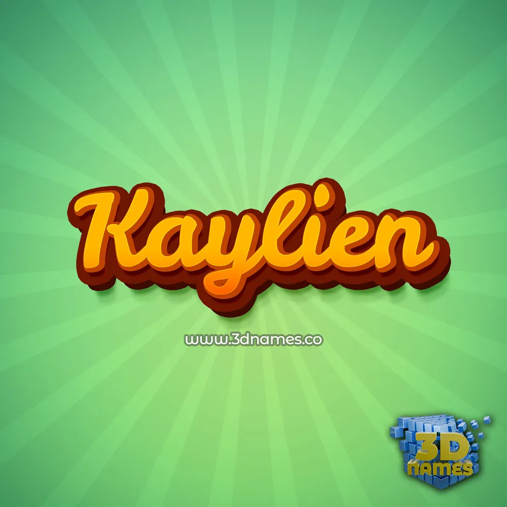 kaylien in Green Rays style - 3D name wallpaper