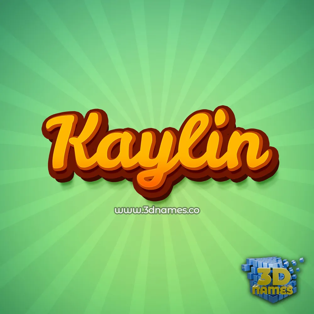 kaylin in Green Rays style - 3D name wallpaper