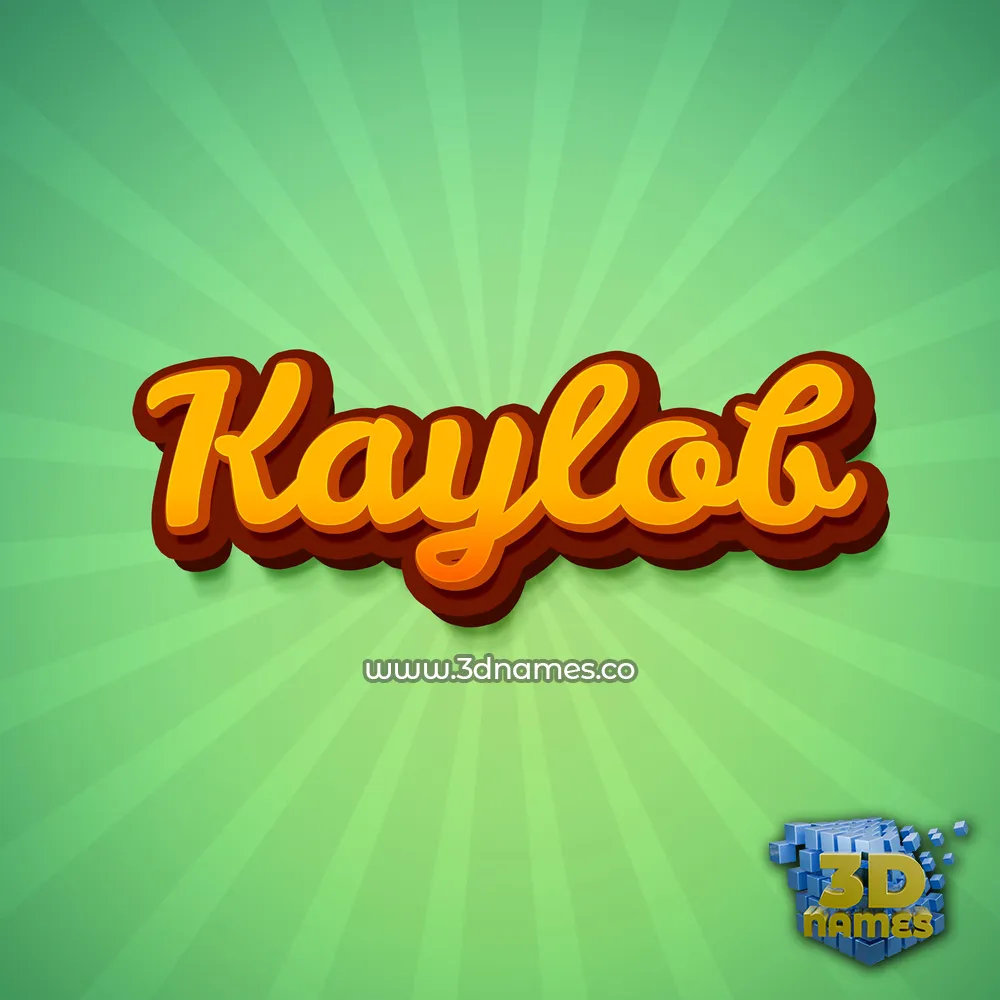 kaylob in Green Rays style - 3D name wallpaper