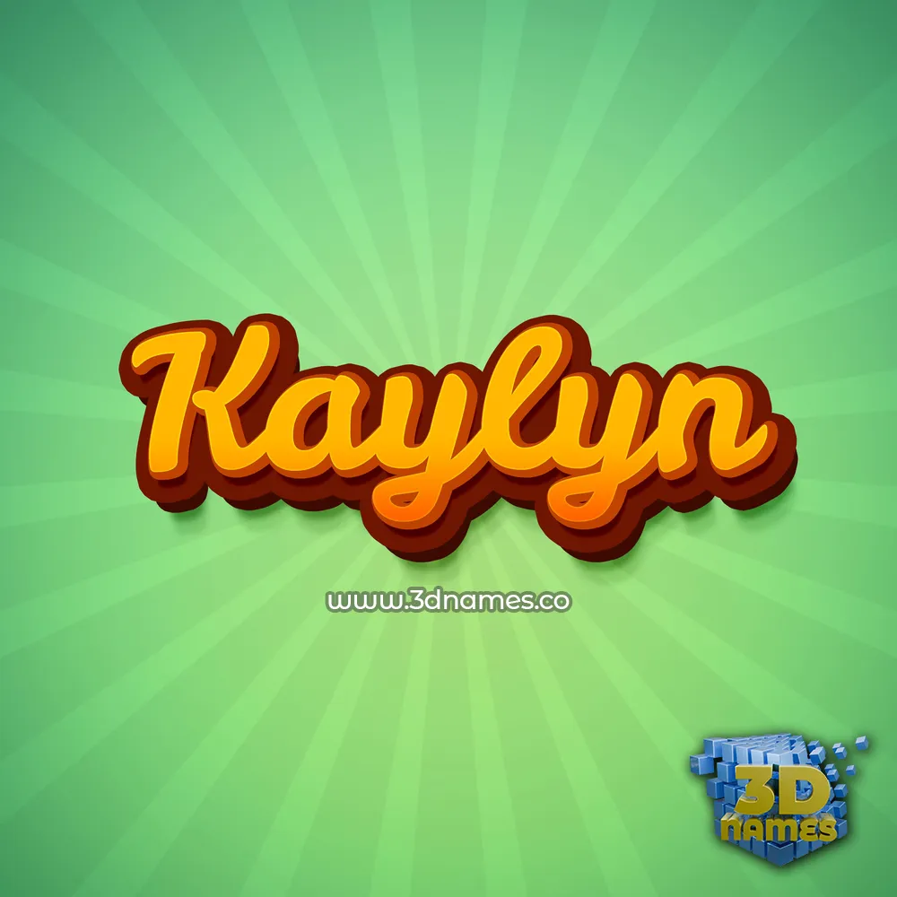 kaylyn in Green Rays style - 3D name wallpaper