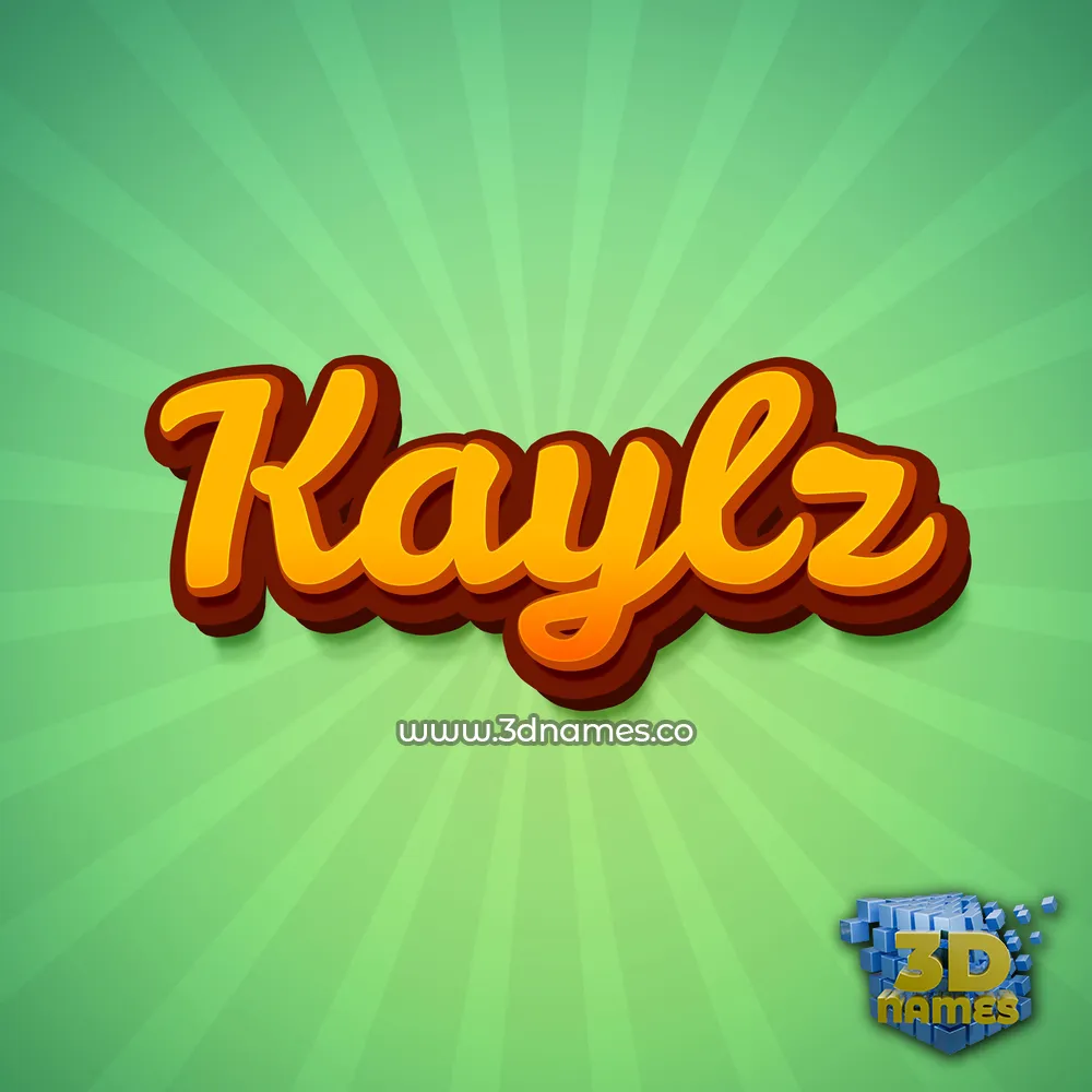 kaylz in Green Rays style - 3D name wallpaper