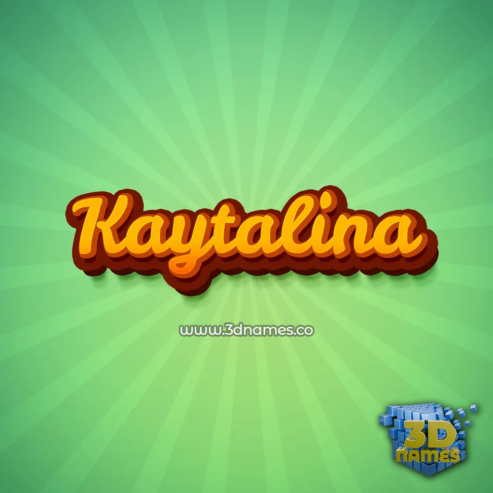 kaytalina in Green Rays style - 3D name wallpaper