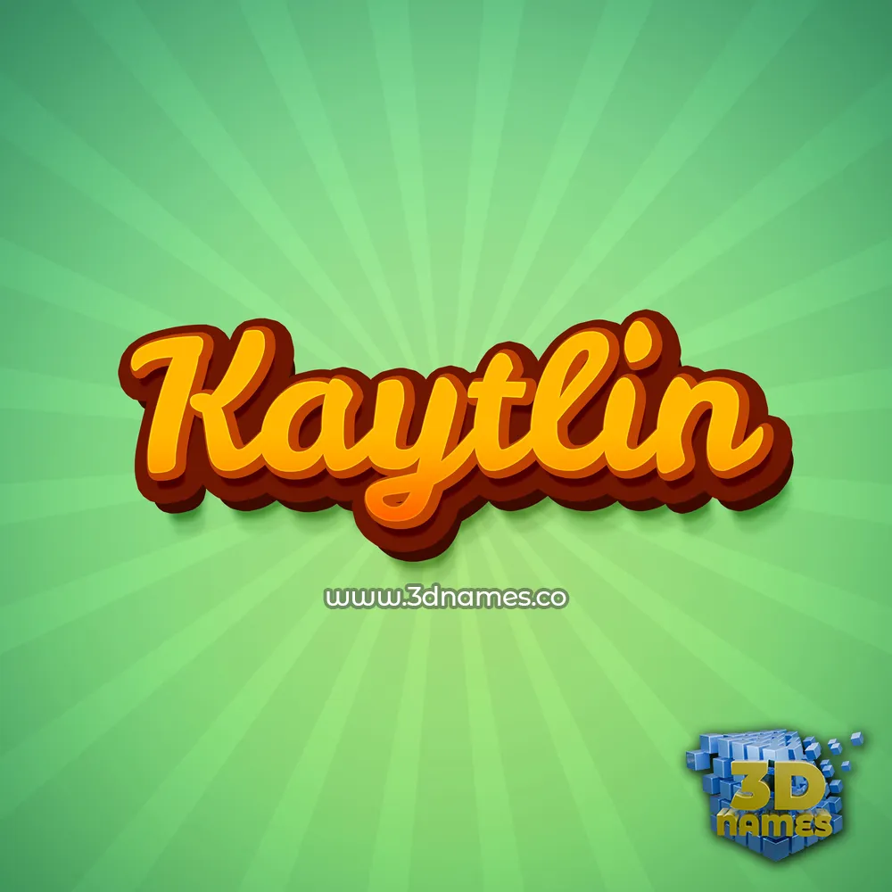 kaytlin in Green Rays style - 3D name wallpaper