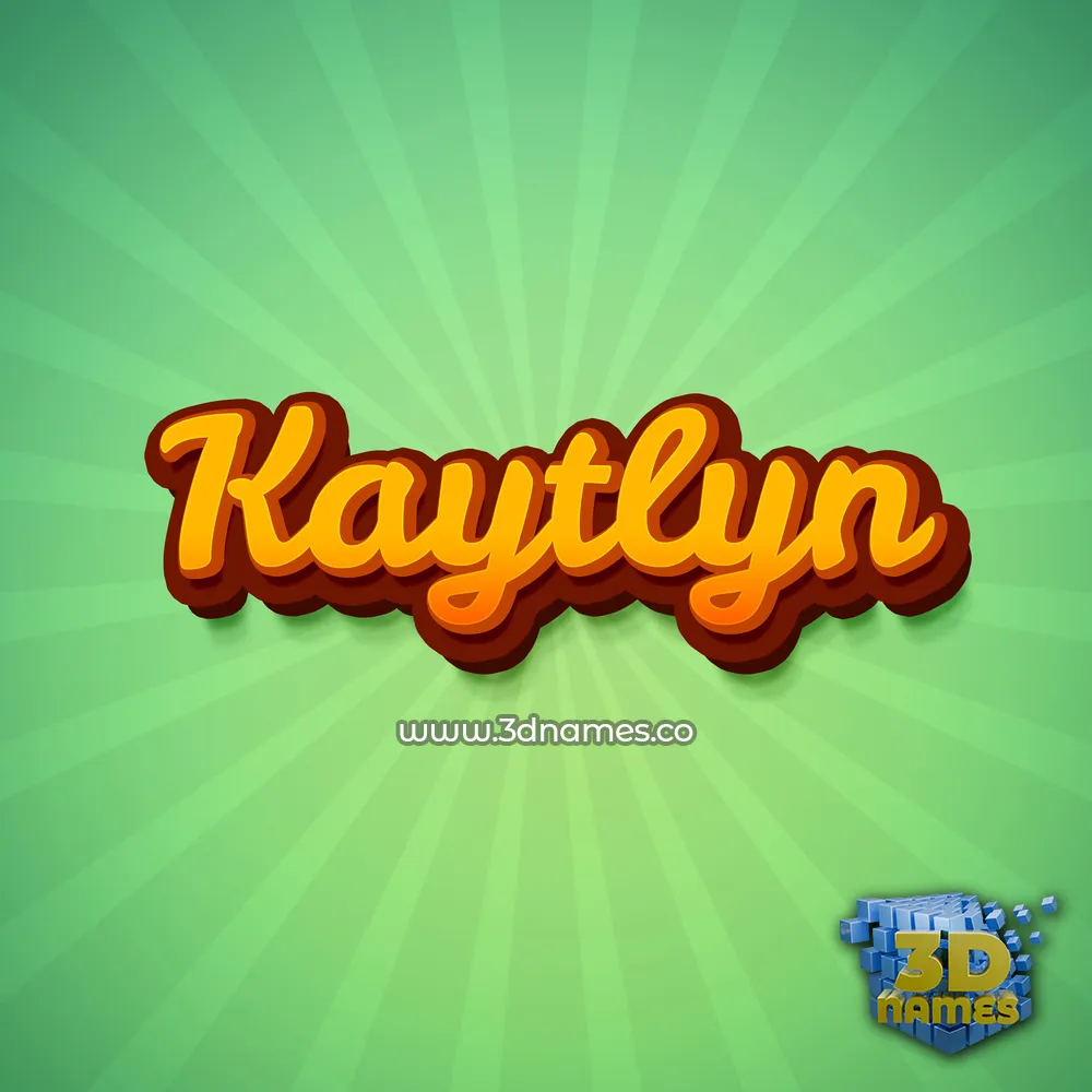 kaytlyn in Green Rays style - 3D name wallpaper