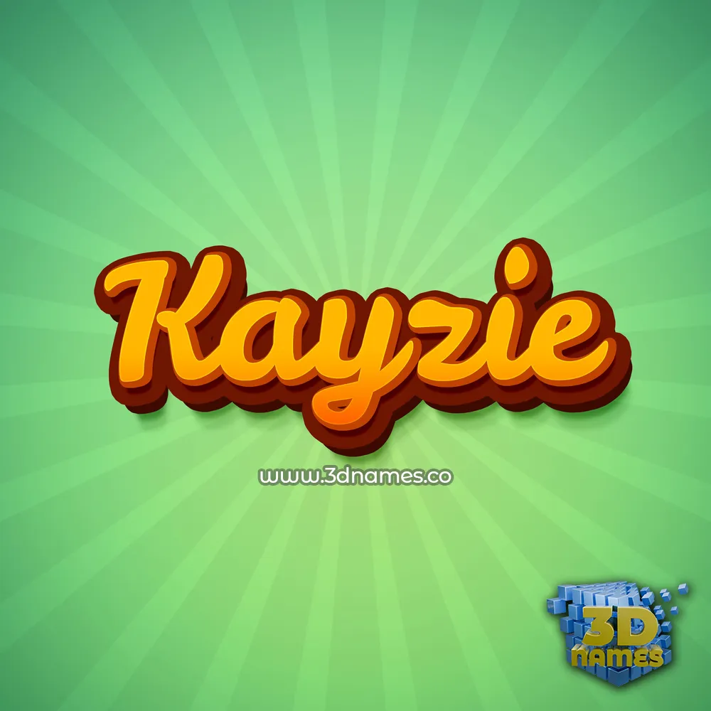 kayzie in Green Rays style - 3D name wallpaper