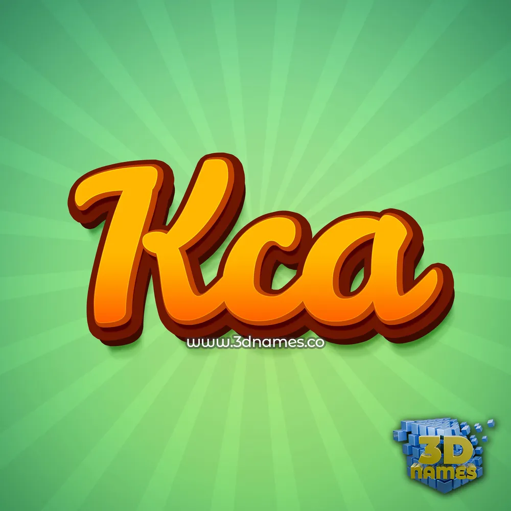 kca in Green Rays style - 3D name wallpaper