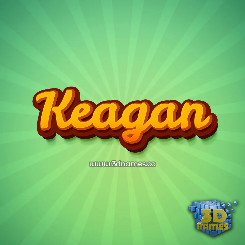 keagan in Green Rays style - 3D name wallpaper
