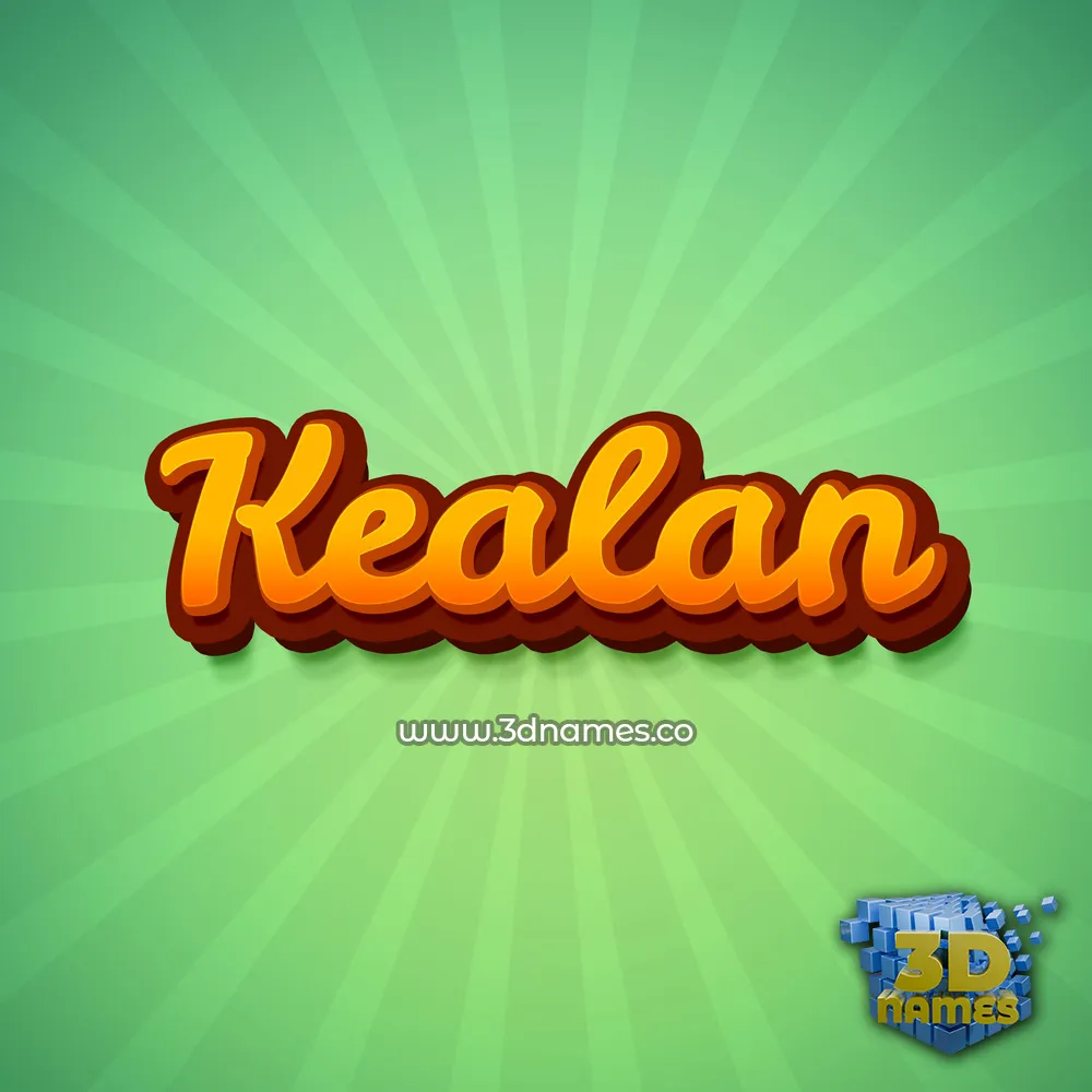 kealan in Green Rays style - 3D name wallpaper