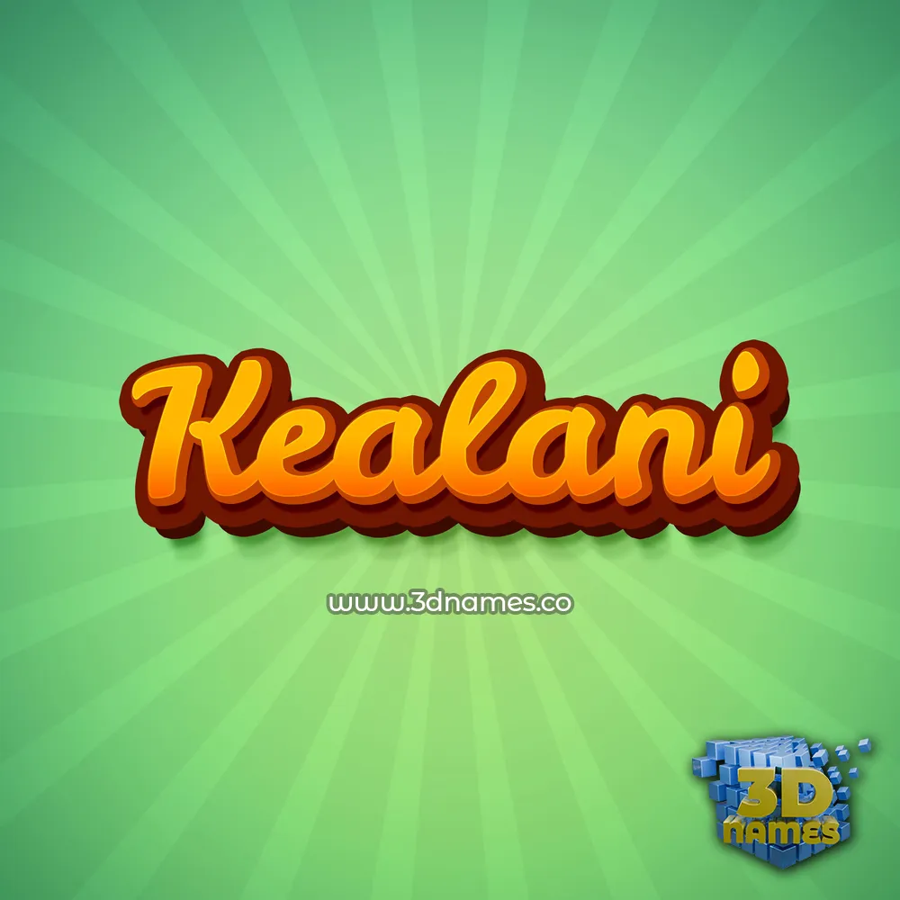 kealani in Green Rays style - 3D name wallpaper