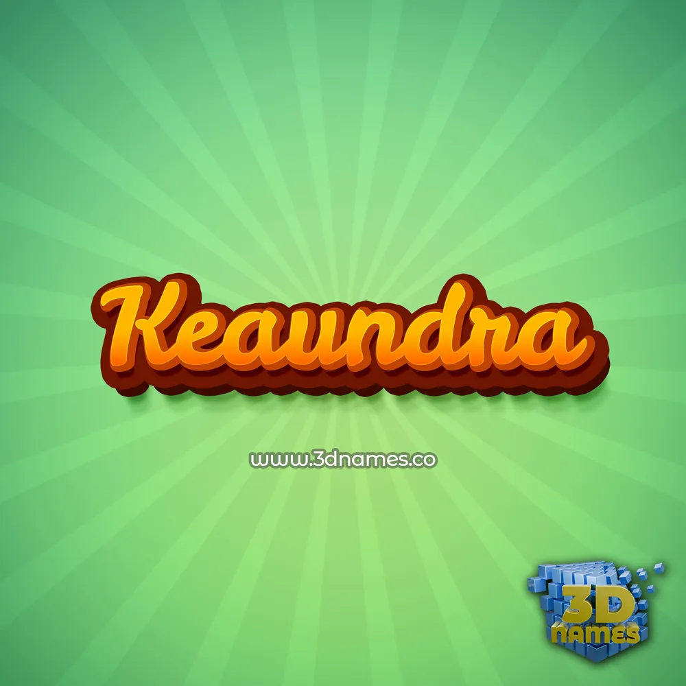 keaundra in Green Rays style - 3D name wallpaper