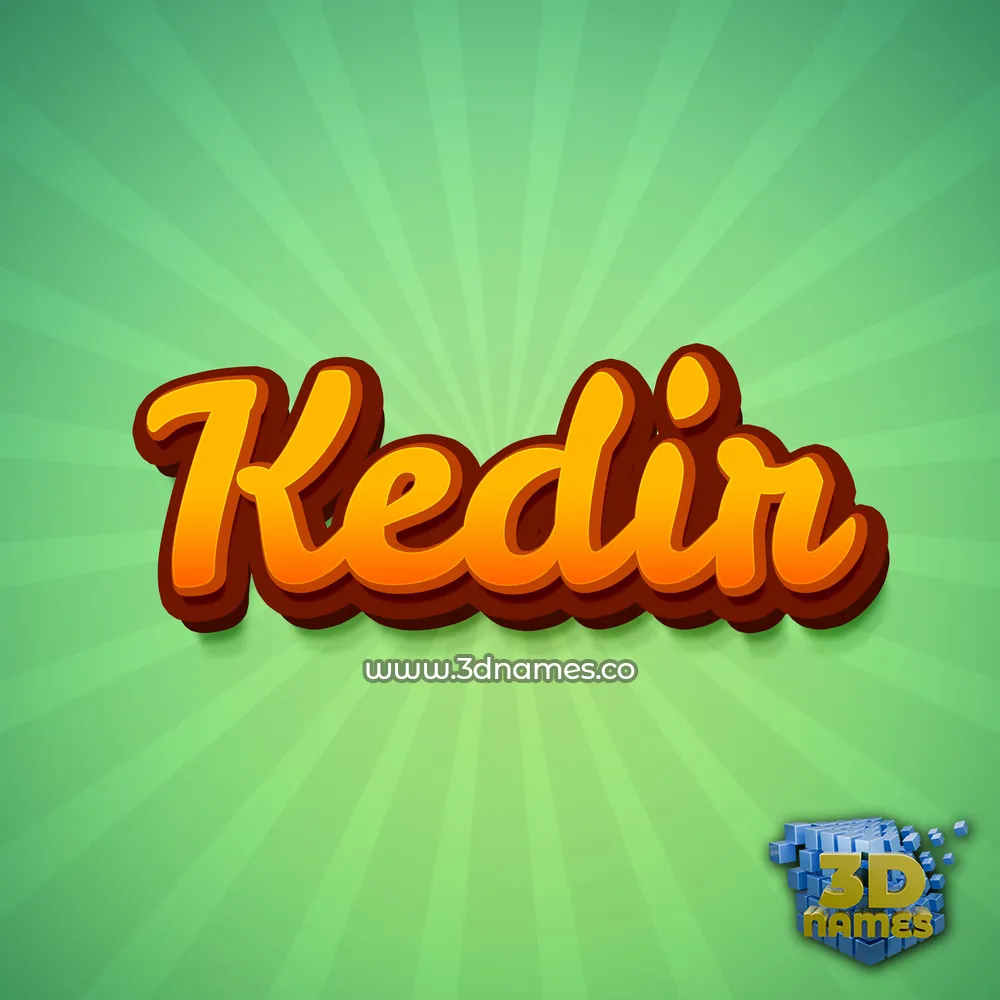 kedir in Green Rays style - 3D name wallpaper