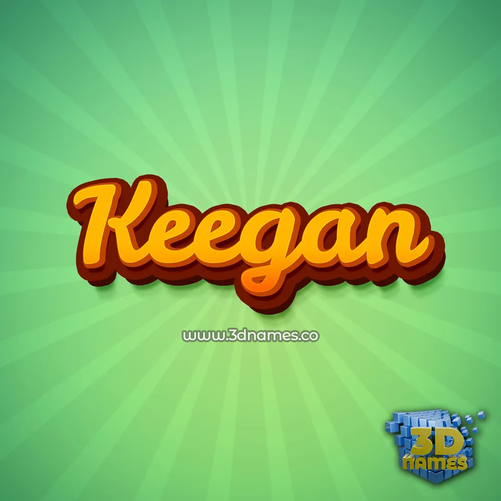 keegan in Green Rays style - 3D name wallpaper