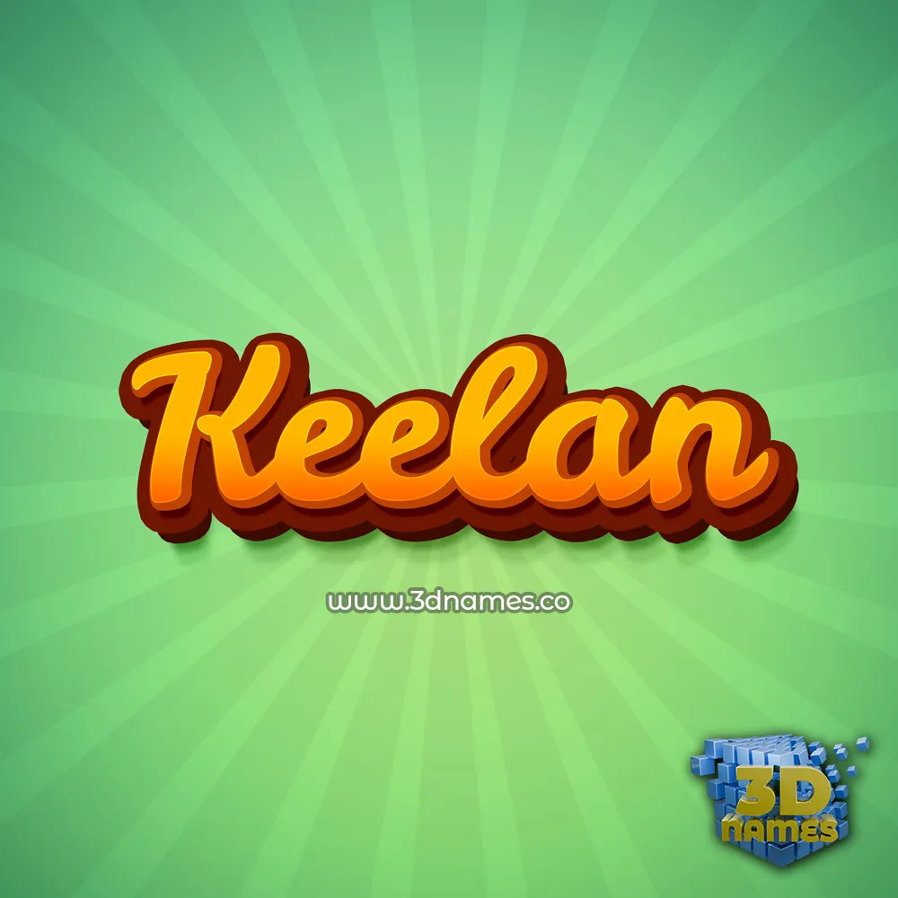 keelan in Green Rays style - 3D name wallpaper