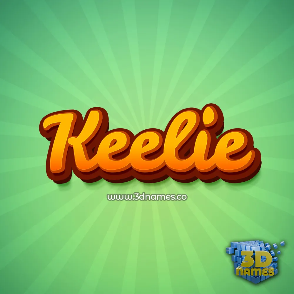 keelie in Green Rays style - 3D name wallpaper